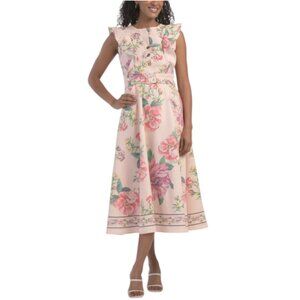 DALIA MACPHEE Flutter Sleeve Denim Dress